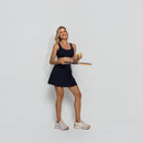 Top Fitness Poliamida Premium Recortes em Tecido Texturizado Marinho TP1881