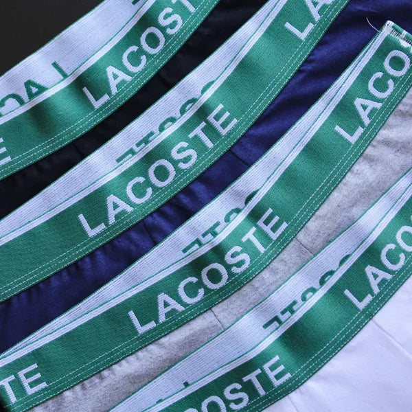 CUECA BOX MASCULINA LACOSTE - CÓS VERDE - CORES VARIADAS - PAGUE 3, LEVE 6
