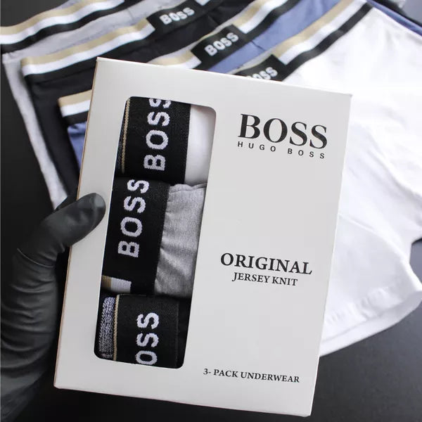 CUECA BOX MASCULINA BOSS - CORES VARIADAS - PAGUE 3, LEVE 5