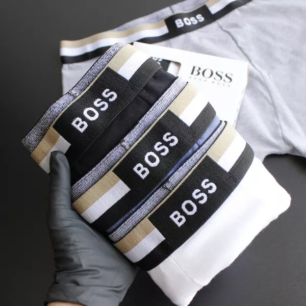CUECA BOX MASCULINA BOSS - CORES VARIADAS - PAGUE 3, LEVE 6