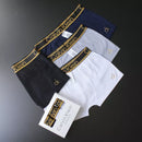 CUECA BOX MASCULINA CALVIN KLEIN - CORES VARIADAS - CÓS DOURADO - PAGUE 3, LEVE 5