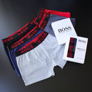 CUECA BOX MASCULINA H.BOSS - CORES VARIADAS - ESCR. VERMELHA - PAGUE 3, LEVE 6