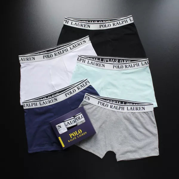 CUECA BOX MASCULINA RALPH LAUREN - CORES VARIADAS - CÓS BRANCO - PAGUE3, LEVE 5