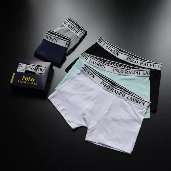 CUECA BOX MASCULINA RALPH LAUREN - CORES VARIADAS - CÓS BRANCO - PAGUE3, LEVE 5
