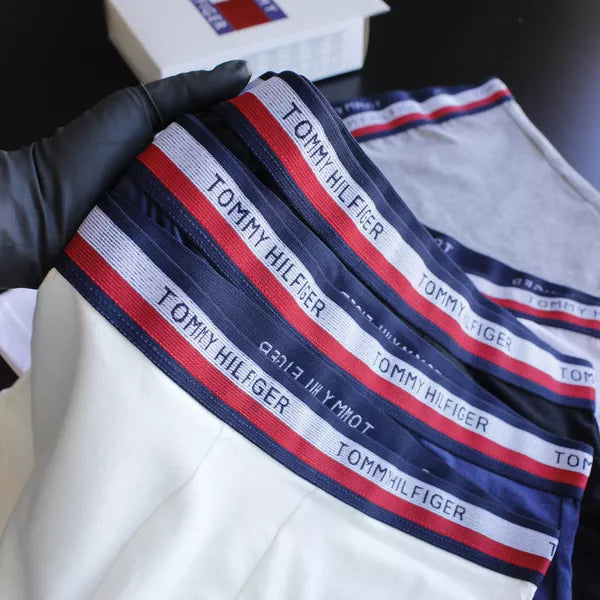 CUECA BOX MASCULINA TOMMY HILFIGER - CORES VARIADAS - PAGUE 3, LEVE 6