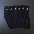 MEIA CANO ALTO ADIDAS - 6 PARES - CORES VARIADAS