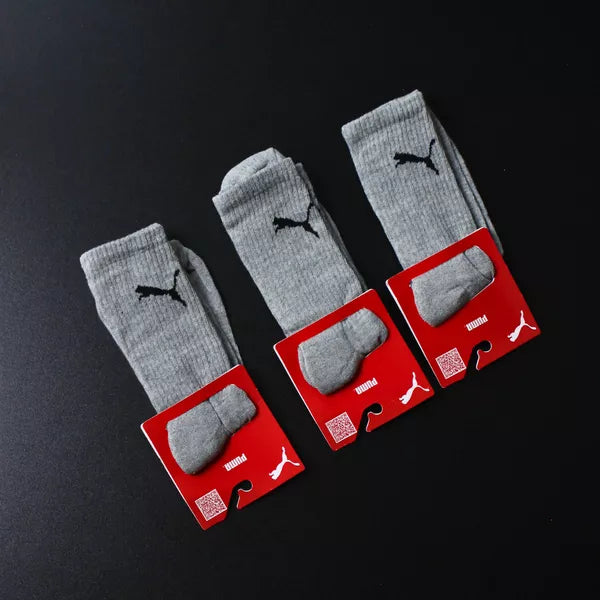MEIA CANO ALTO PUMA - 6 PARES - CORES VARIADAS