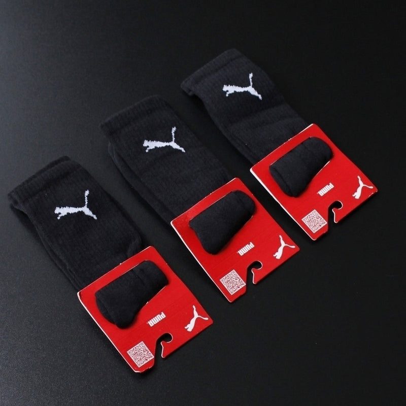 MEIA CANO ALTO PUMA - 3 PARES - CORES VARIADAS