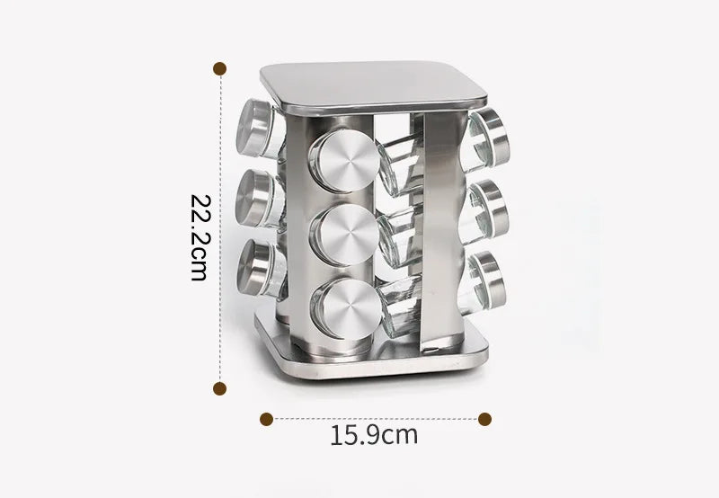 Organizador de Tempero Giratório de Inox