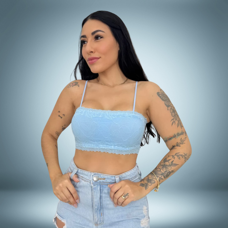 Top Bellaizi Rendado Alcinha