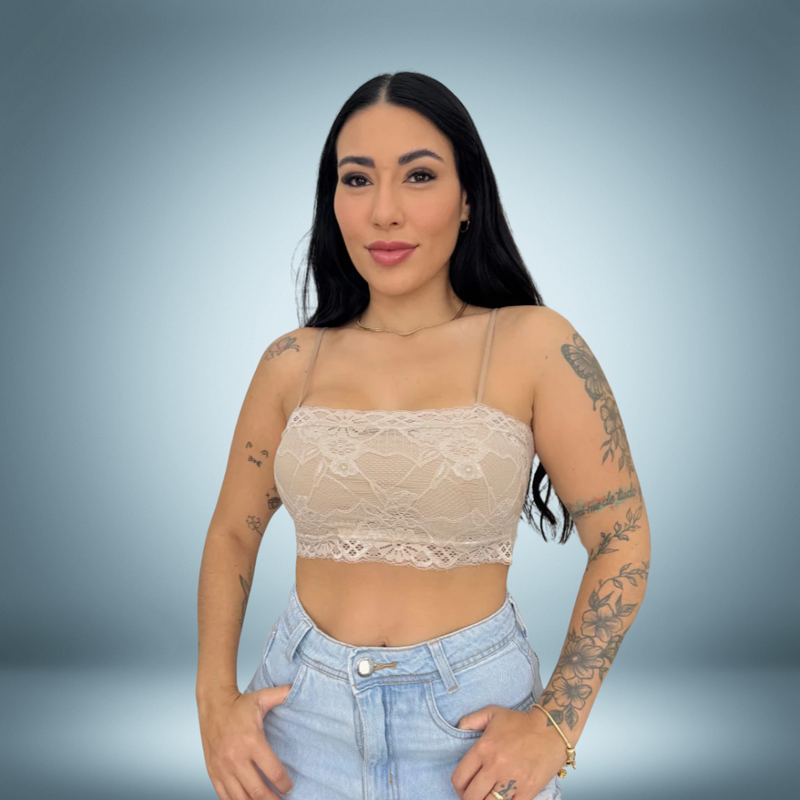 Top Bellaizi Rendado Alcinha