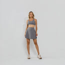 Top Fitness Poliamida Premium Recortes em Tecido Texturizado Chumbo TP1880