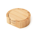 JOGO DE PORTA COPOS REDONDO EM BAMBU 6PCS